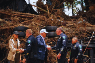 Texas Flooding Death Toll Rises: 129 Dead, New Flood Watch Issued Across Hill Country 4 Texas rescue workers search through debris and flood-damaged areas in Kerr County after deadly Hill Country flooding in July 2025.