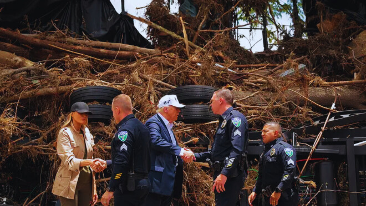 Texas rescue workers search through debris and flood-damaged areas in Kerr County after deadly Hill Country flooding in July 2025.